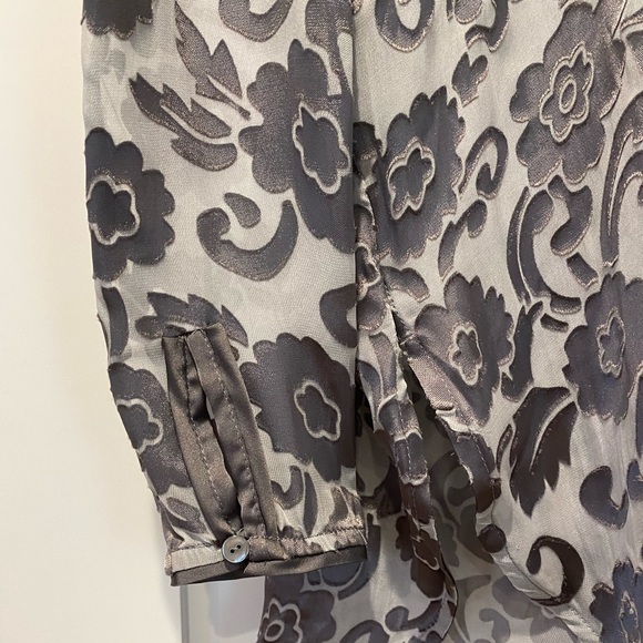 NWT Calypso St. Barth Grey Silk Carmelo Top XS - Picture 7 of 7